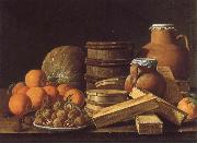 MELeNDEZ, Luis Still life with Oranges and Walnuts oil on canvas